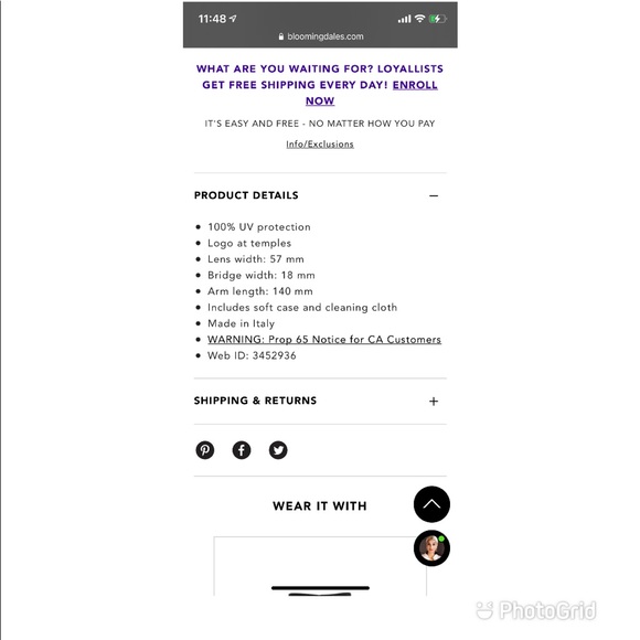 Celine Bordeaux flat top sunglasses - Picture 6 of 10